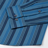 Halerk Blue Stripes Premium Cotton Shirt - John Ellies