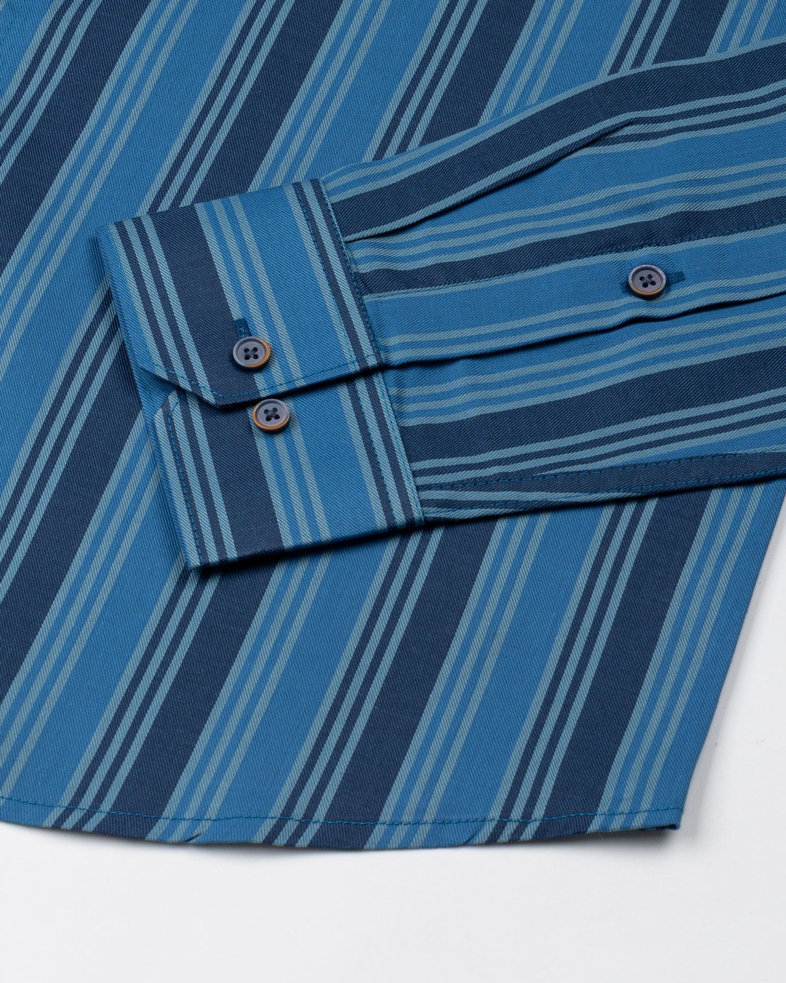 Halerk Blue Stripes Premium Cotton Shirt - John Ellies
