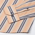 Halerk Orange Stripes Premium Cotton Shirt - John Ellies