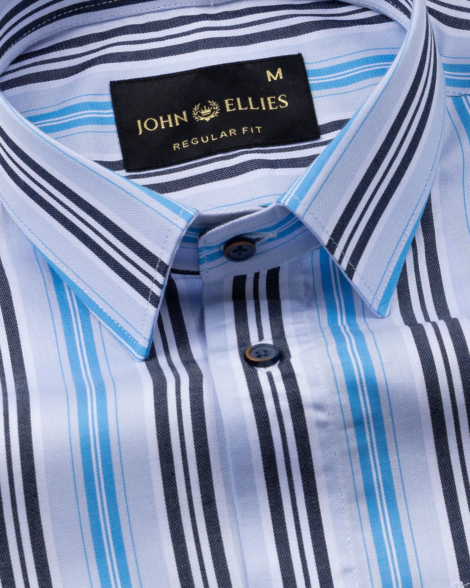 Halerk Sky Blue Stripes Premium Cotton Shirt - John Ellies