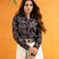 Bloom Dark Purple Design Cotton Women Shirt - John Ellies