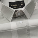 Halerk Olive Check Premium Cotton Shirt - John Ellies