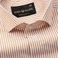 Omrik Brown Stripes Cutaway Cotton Shirt - John Ellies