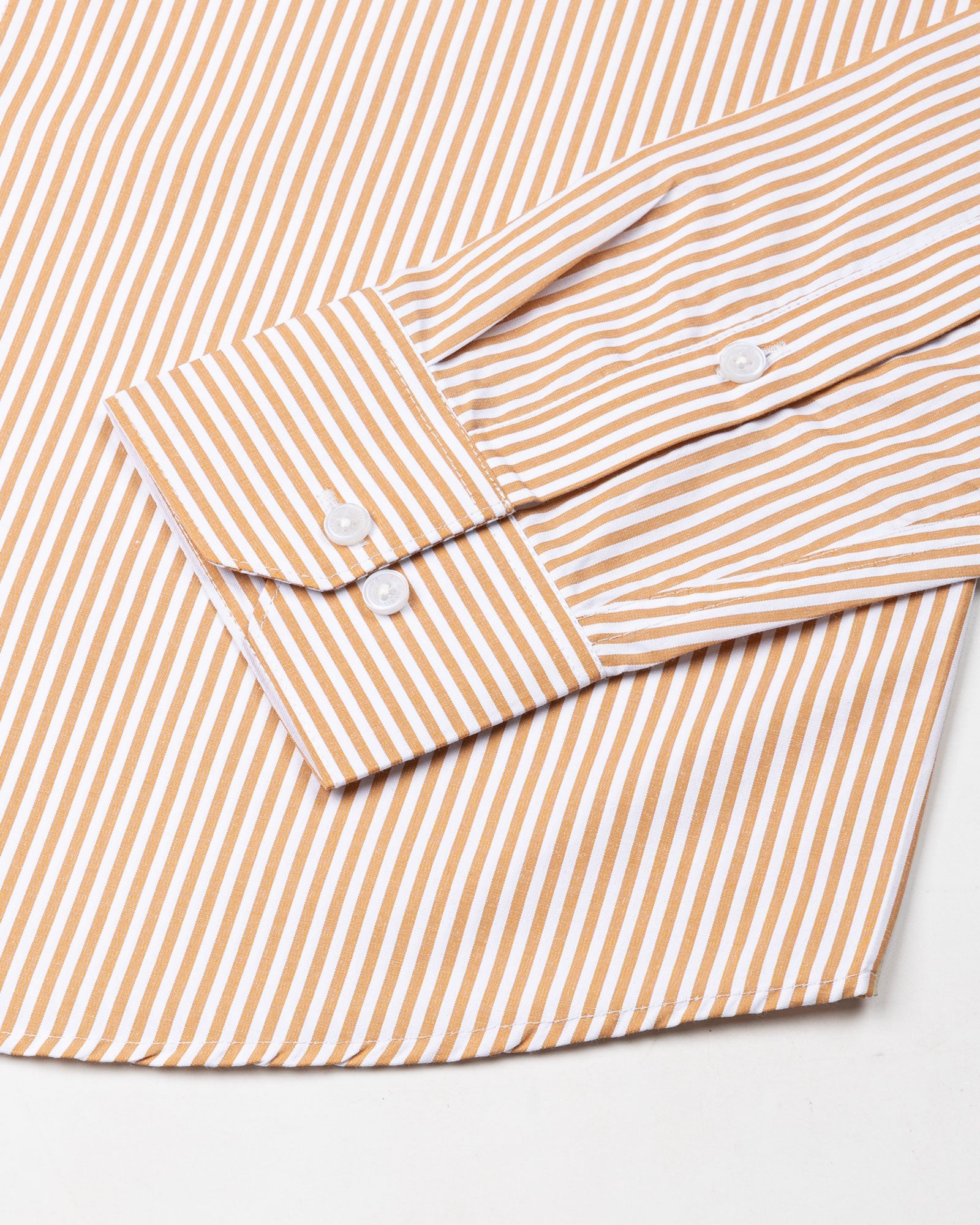 Omrik Brown Stripes Cutaway Cotton Shirt - John Ellies