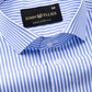 Omrik Blue Stripes Cutaway Cotton Shirt - John Ellies