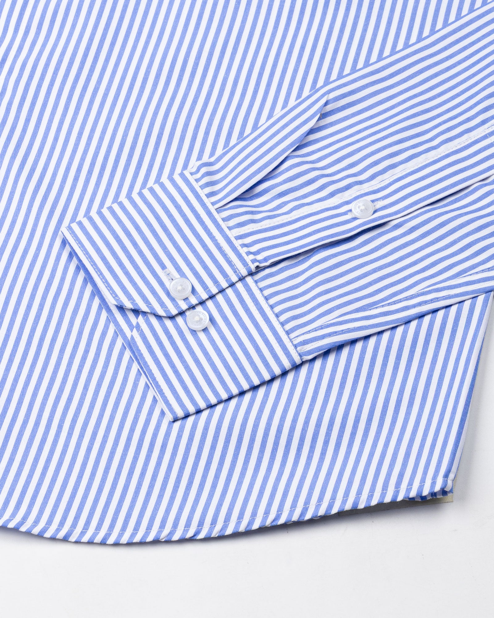 Omrik Blue Stripes Cutaway Cotton Shirt - John Ellies