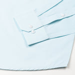 Lexicon Cyan Micro Check Cutaway Cotton Shirt - John Ellies