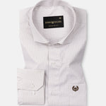 Lexicon Brown Micro Check Cutaway Cotton Shirt - John Ellies