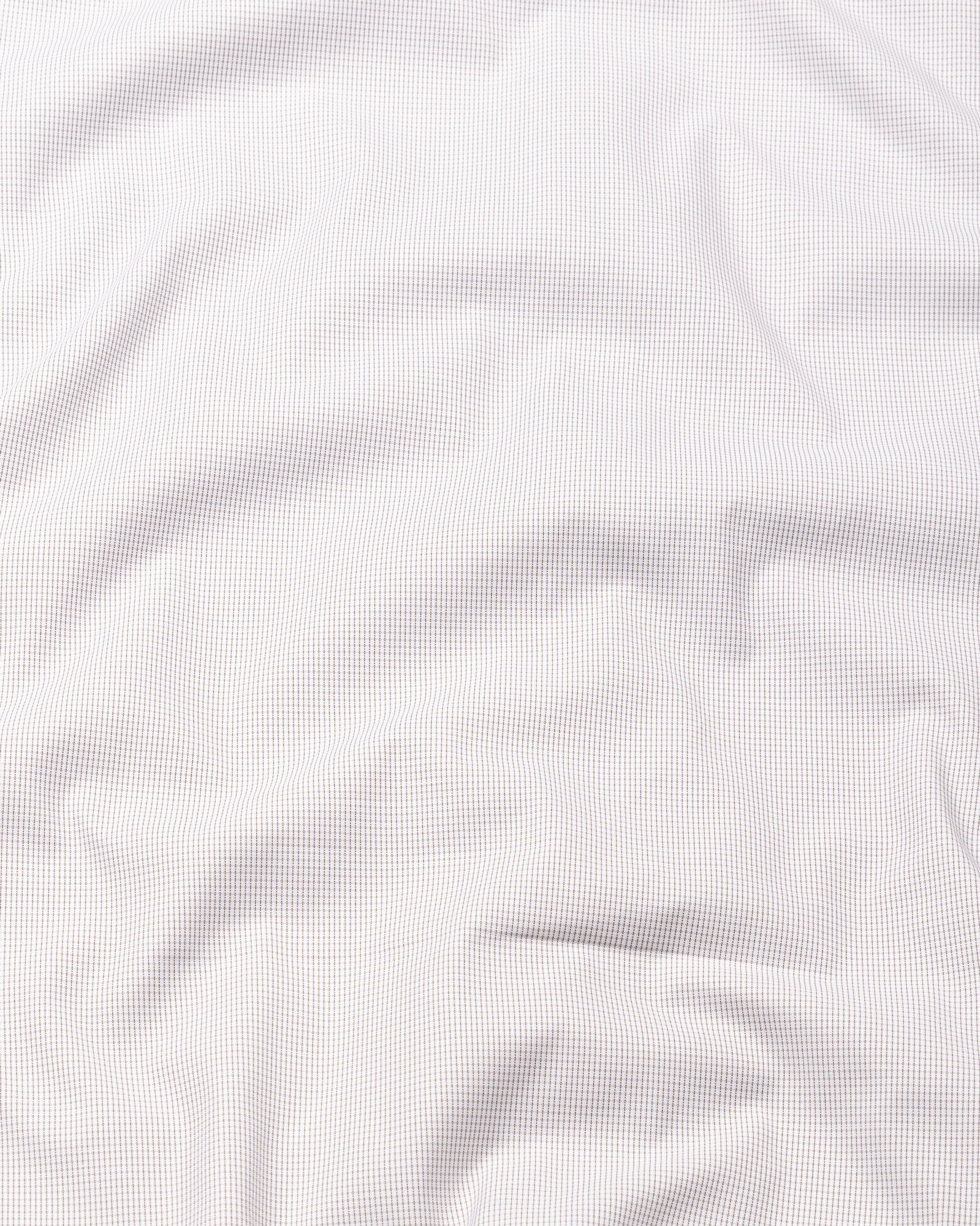 Lexicon Brown Micro Check Cutaway Cotton Shirt - John Ellies