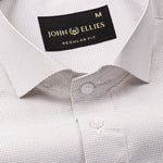 Lexicon Brown Micro Check Cutaway Cotton Shirt - John Ellies