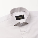 Lexicon Brown Micro Check Cutaway Cotton Shirt - John Ellies