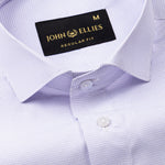 Lexicon Lavender Micro Check Cutaway Cotton Shirt - John Ellies