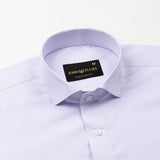 Lexicon Lavender Micro Check Cutaway Cotton Shirt - John Ellies