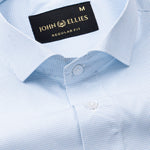 Lexicon Blue Micro Check Cutaway Cotton Shirt - John Ellies