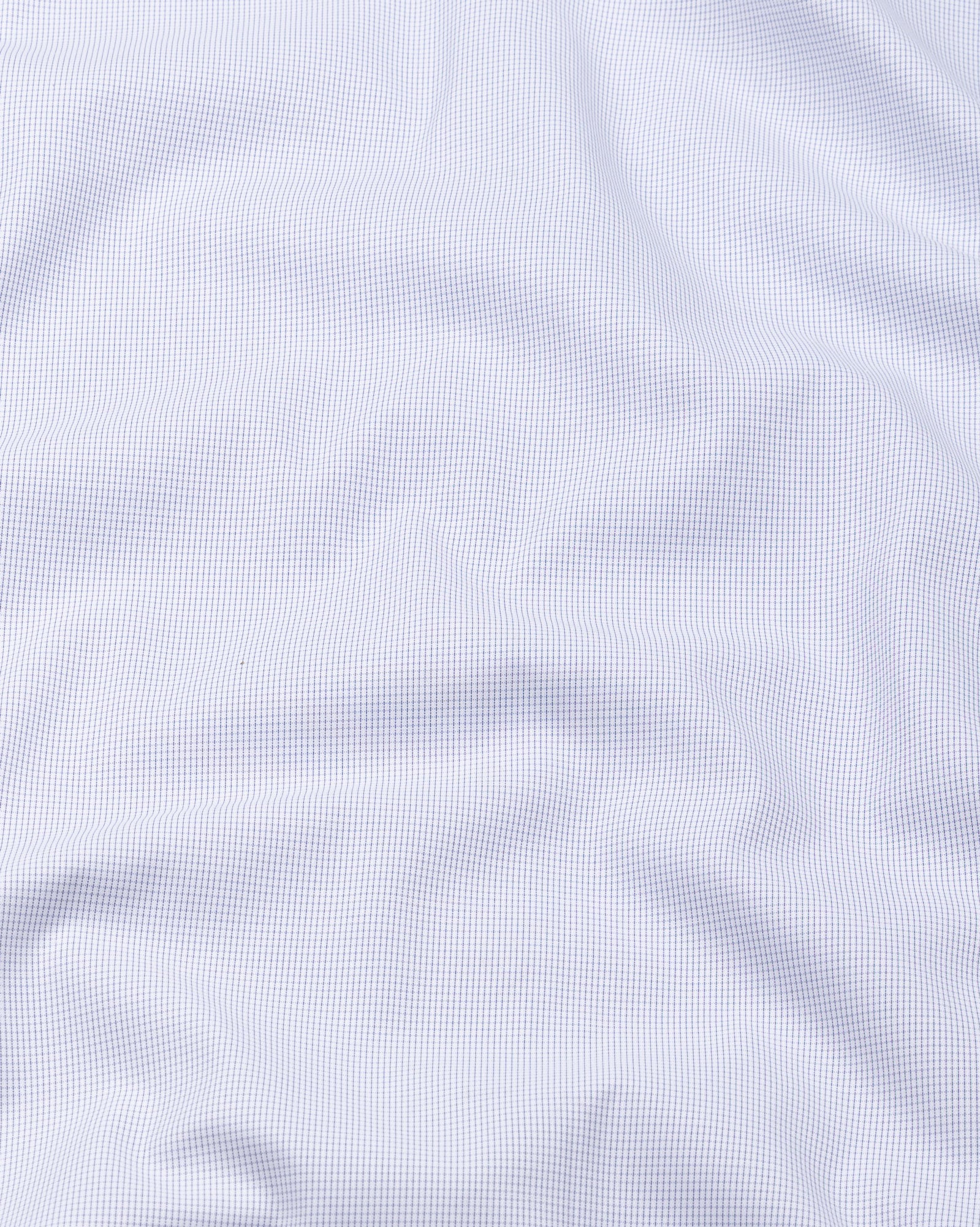 Lexicon Navy Blue Micro Check Cutaway Cotton Shirt - John Ellies