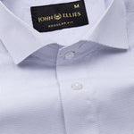 Lexicon Navy Blue Micro Check Cutaway Cotton Shirt - John Ellies