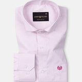 Lexicon Pink Micro Check Cutaway Cotton Shirt - John Ellies