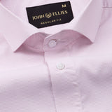 Lexicon Pink Micro Check Cutaway Cotton Shirt - John Ellies