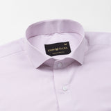 Lexicon Purple Micro Check Cutaway Cotton Shirt - John Ellies