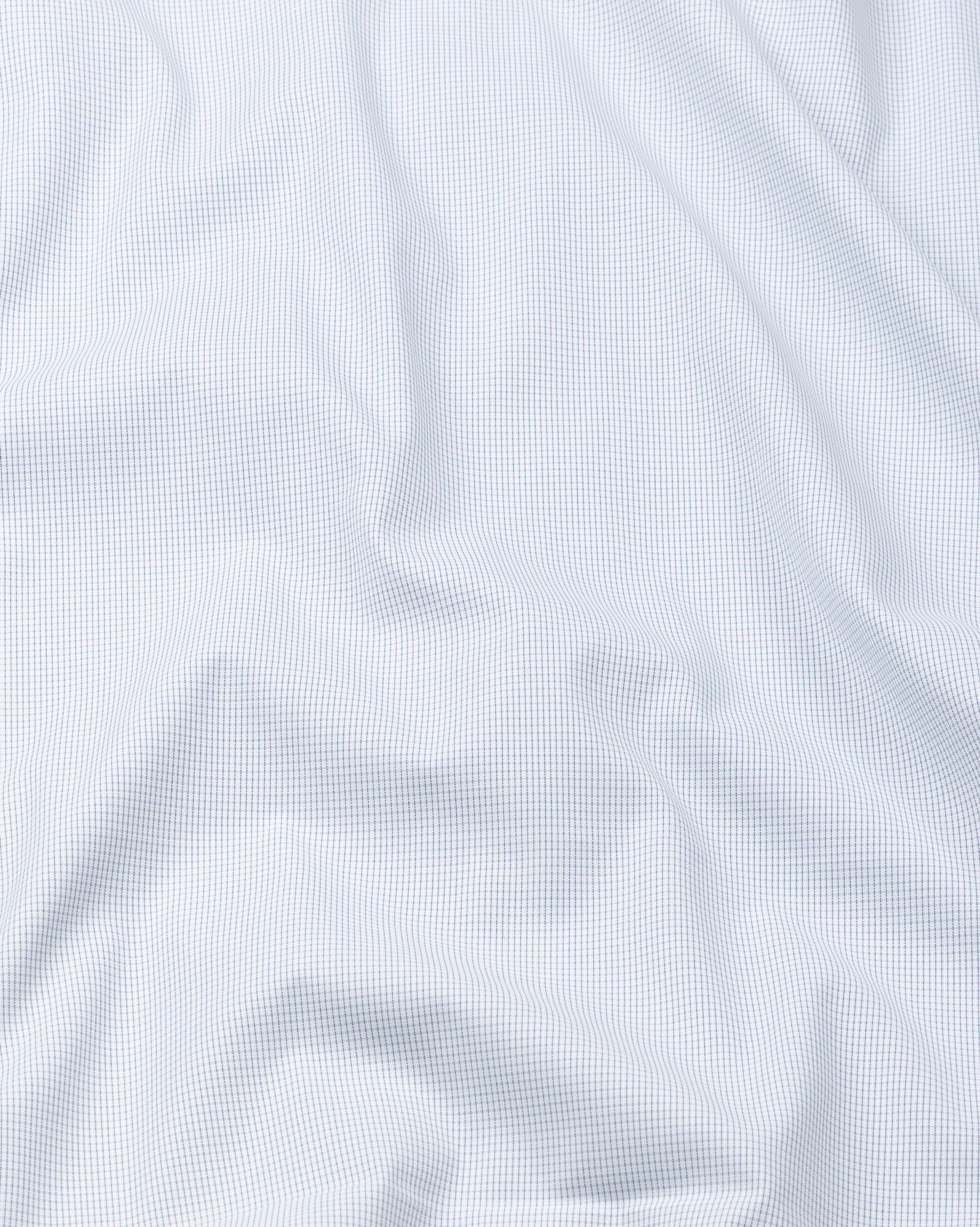 Lexicon Green Micro Check Cutaway Cotton Shirt - John Ellies