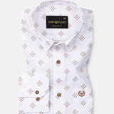 Kairow Brown Printed Linen Shirt - John Ellies
