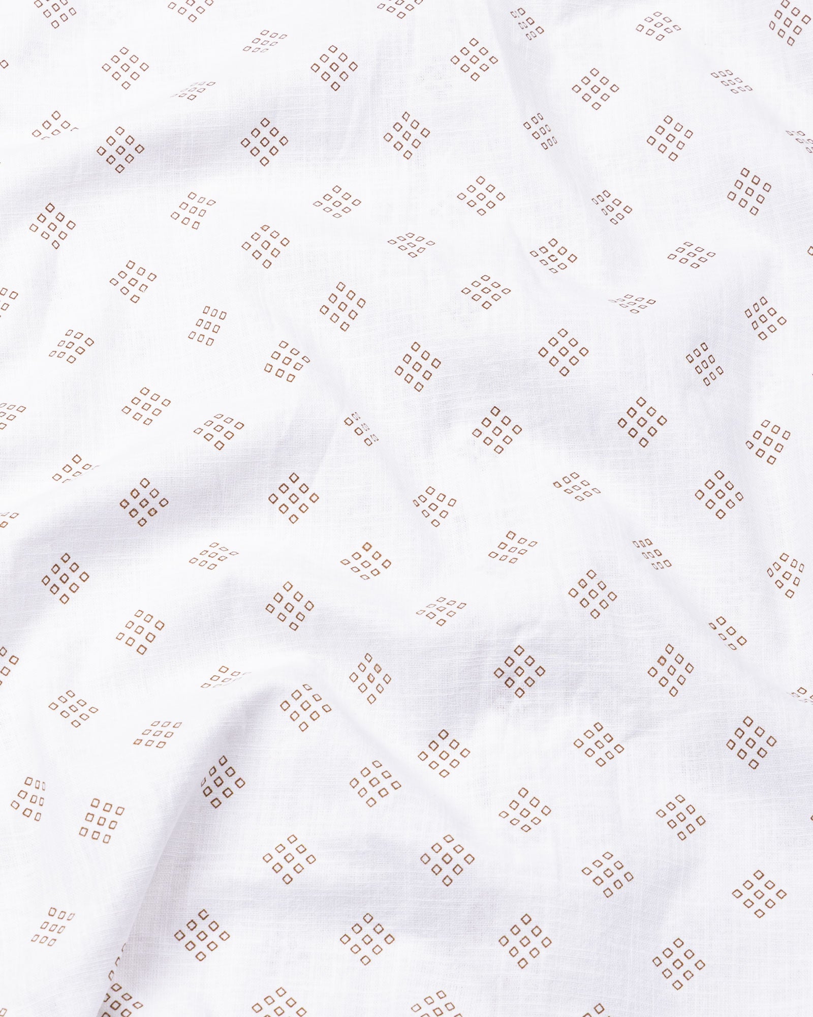 Kairow Brown Printed Linen Shirt - John Ellies