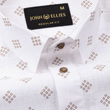 Kairow Brown Printed Linen Shirt - John Ellies