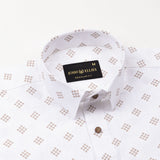 Kairow Brown Printed Linen Shirt - John Ellies