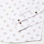 Kairow Brown Printed Linen Shirt - John Ellies