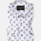 Kairow Grey Printed Linen Shirt - John Ellies