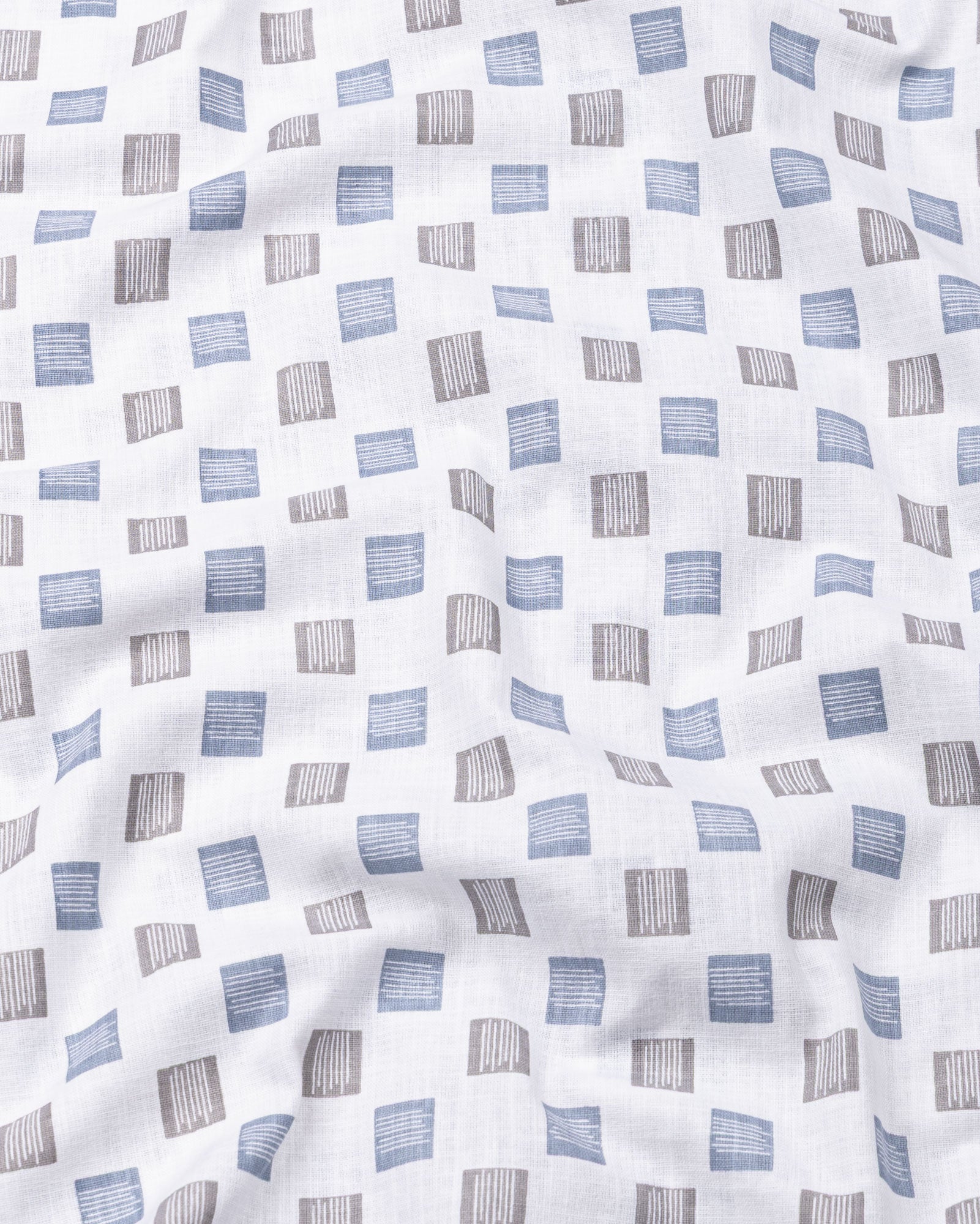 Kairow Grey Printed Linen Shirt - John Ellies