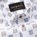 Kairow Grey Printed Linen Shirt - John Ellies