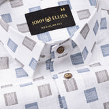 Kairow Grey Printed Linen Shirt - John Ellies