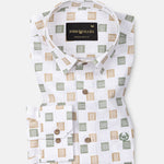 Kairow Olive Printed Linen Shirt - John Ellies