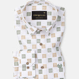 Kairow Olive Printed Linen Shirt - John Ellies