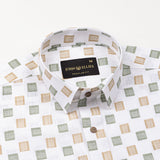Kairow Olive Printed Linen Shirt - John Ellies