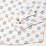 Kairow Olive Printed Linen Shirt - John Ellies