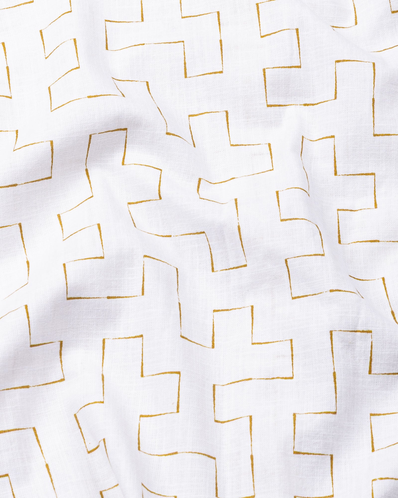 Kairow Yellow Printed Linen Shirt - John Ellies