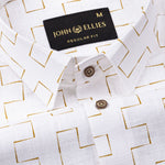 Kairow Yellow Printed Linen Shirt - John Ellies