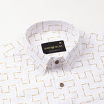 Kairow Yellow Printed Linen Shirt - John Ellies