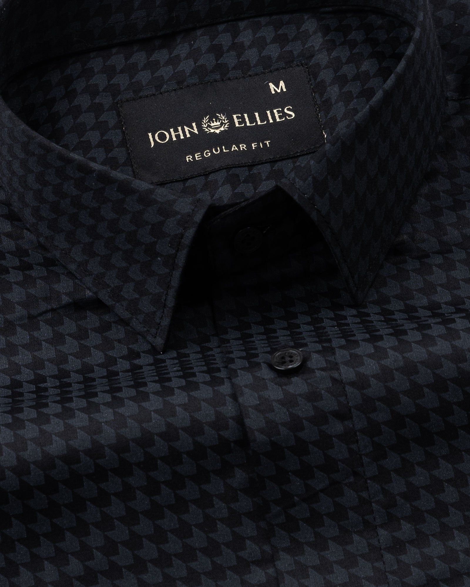Scrawl Black Cotton Printed Shirt - John Ellies