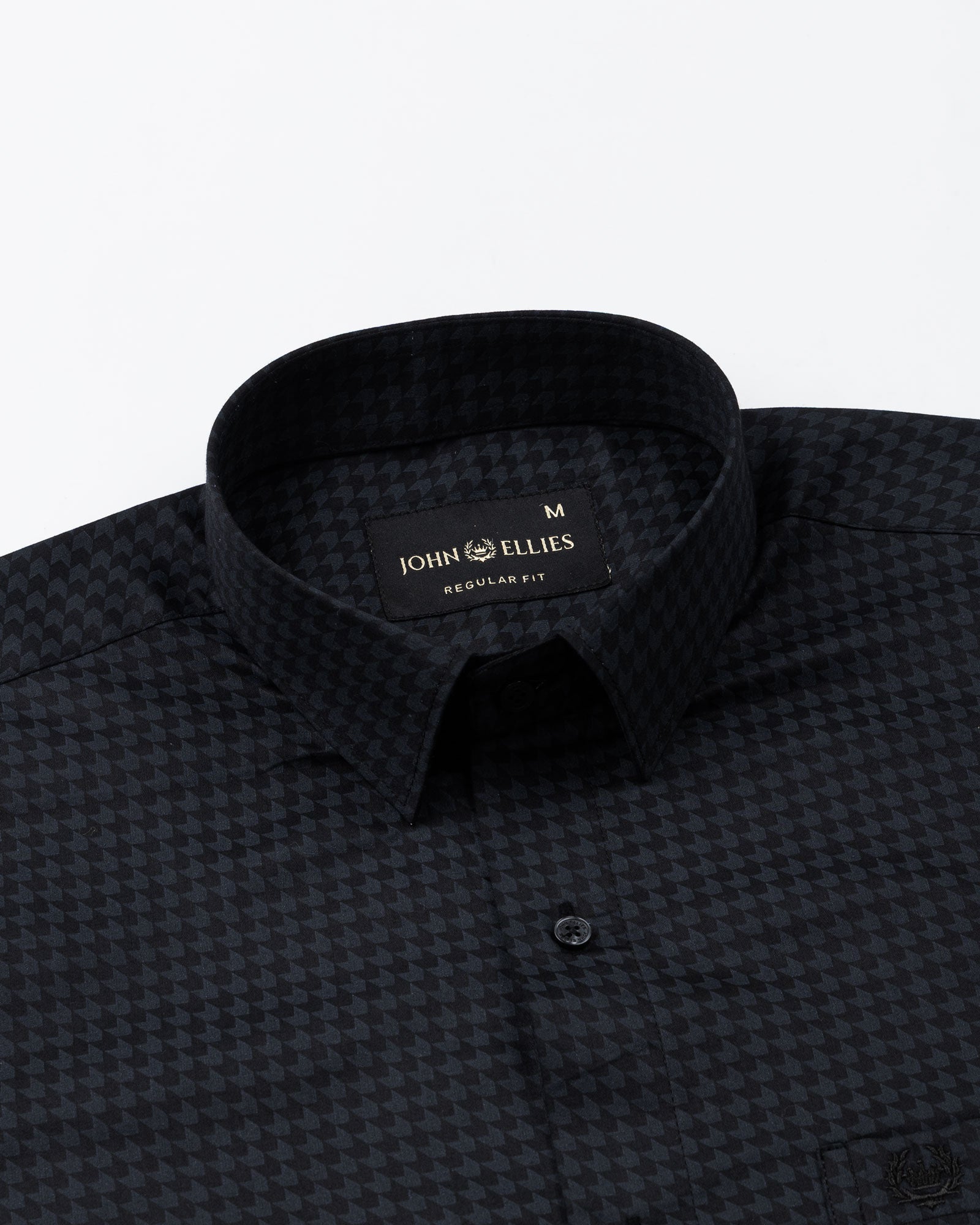 Scrawl Black Cotton Printed Shirt - John Ellies