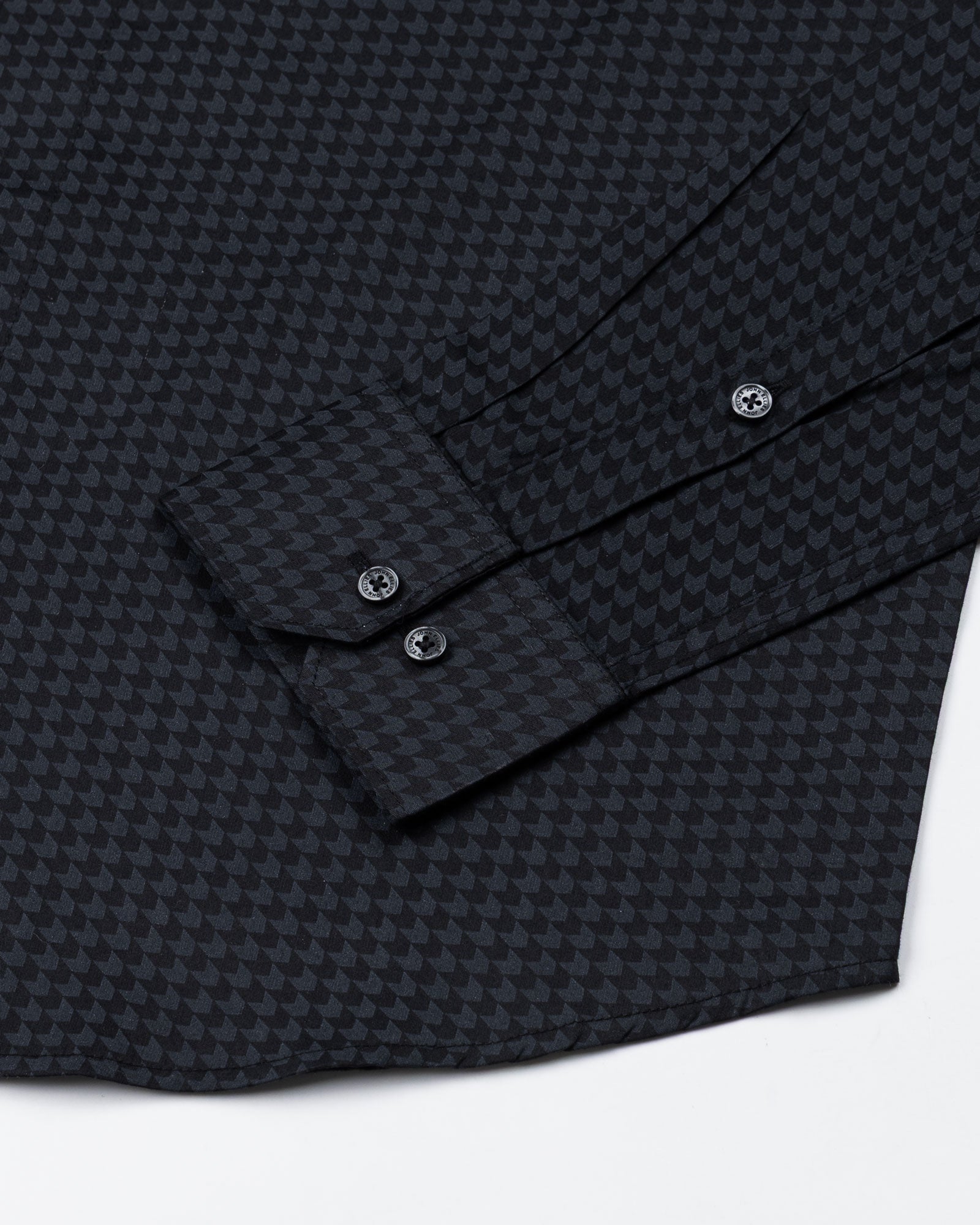 Scrawl Black Cotton Printed Shirt - John Ellies