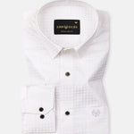Scrawl Off White Cotton Printed Shirt - John Ellies