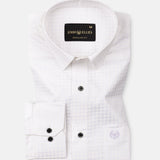 Scrawl Off White Cotton Printed Shirt - John Ellies