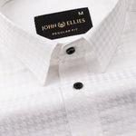 Scrawl Off White Cotton Printed Shirt - John Ellies