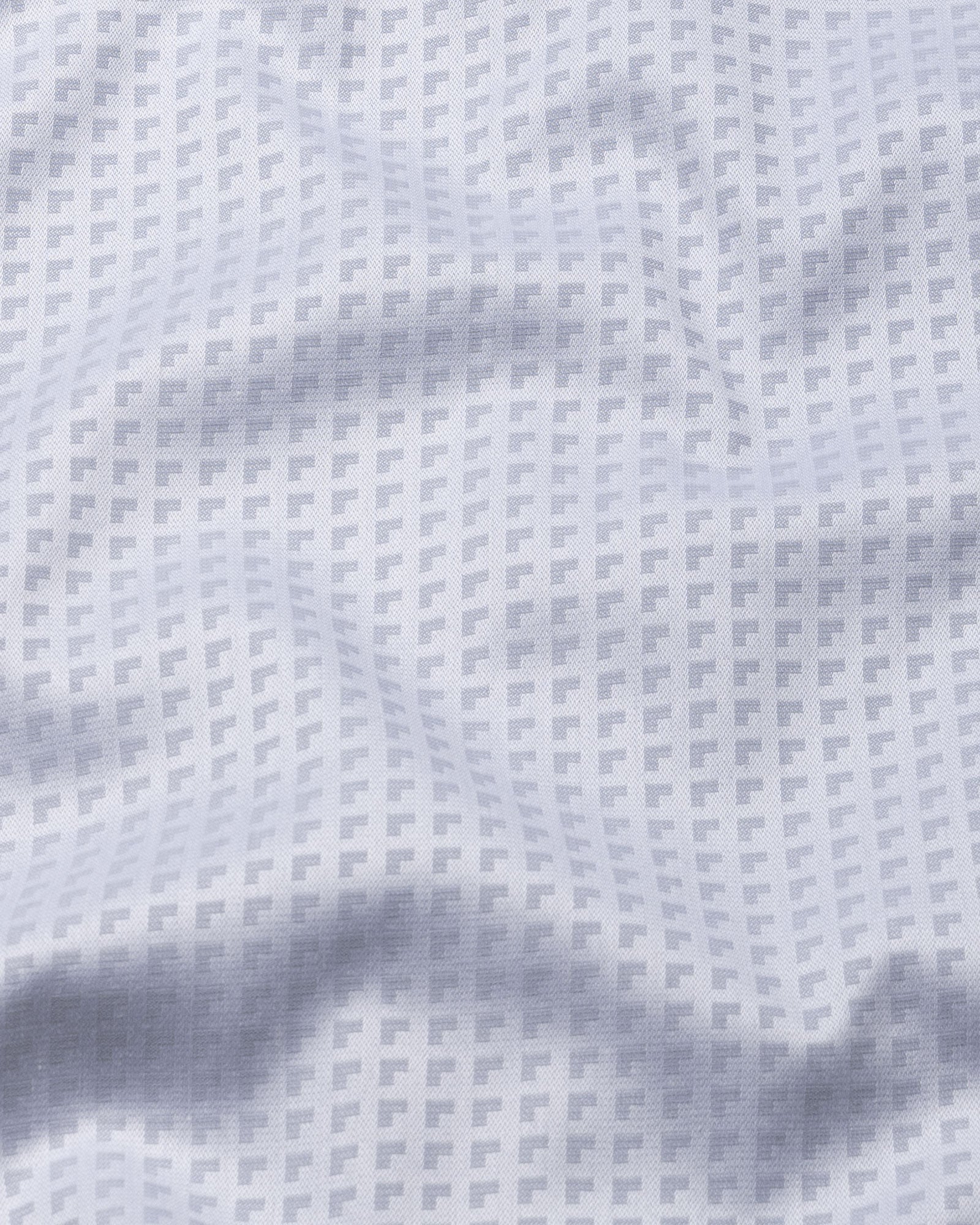 Scrawl Silver Cotton Dobby Shirt - John Ellies