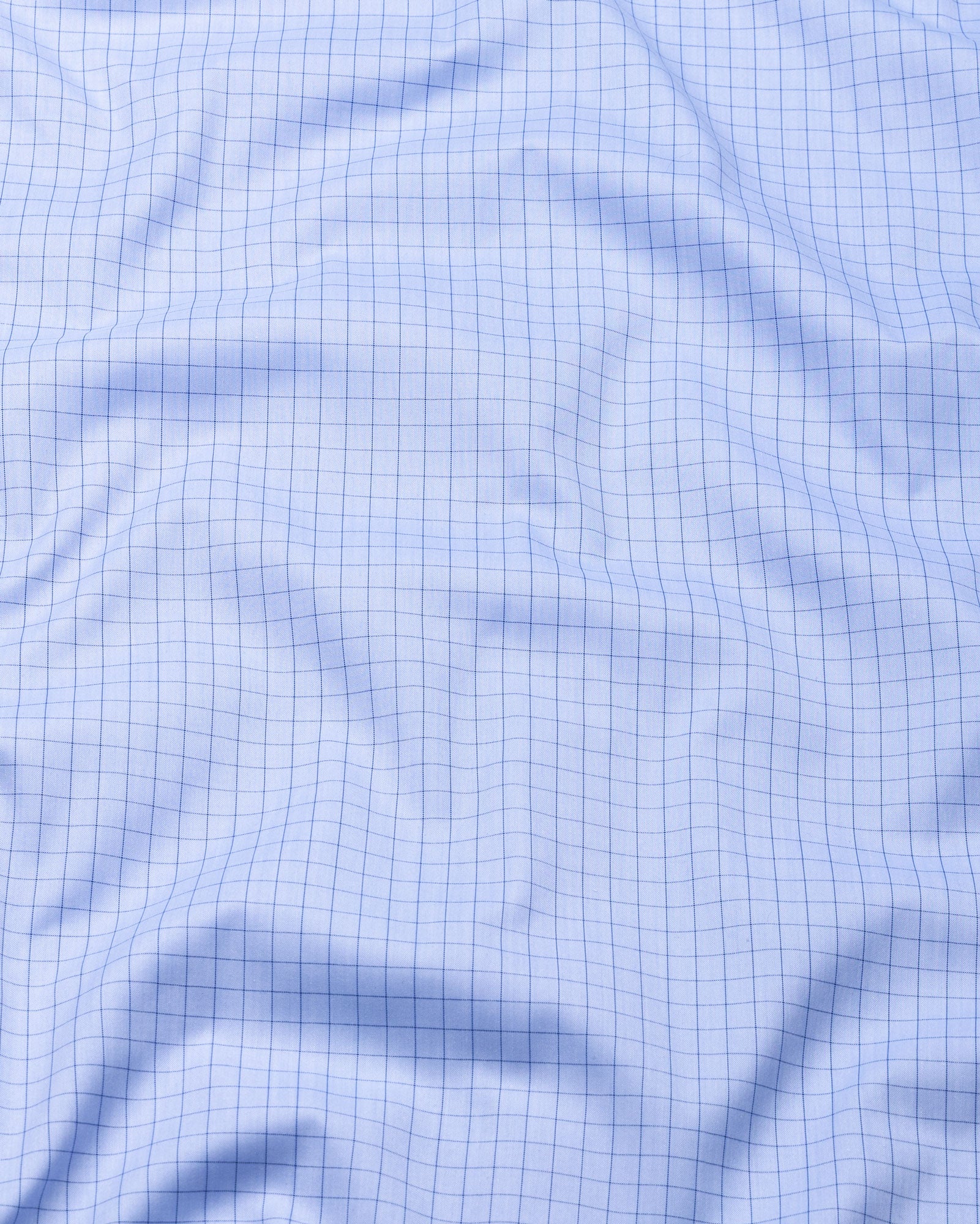 Doodle Soft Blue Cotton Check Shirt - John Ellies