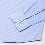 Doodle Soft Blue Cotton Check Shirt - John Ellies