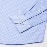 Doodle Soft Blue Cotton Check Shirt - John Ellies